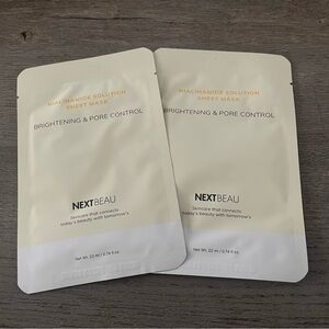 NWT Set of 2 Brightening & Pore Control Sheet Mask